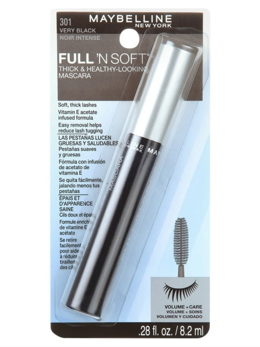 Maybelline Full N Soft Washable Mascara 301 Very Black 0.28 Fl. Oz